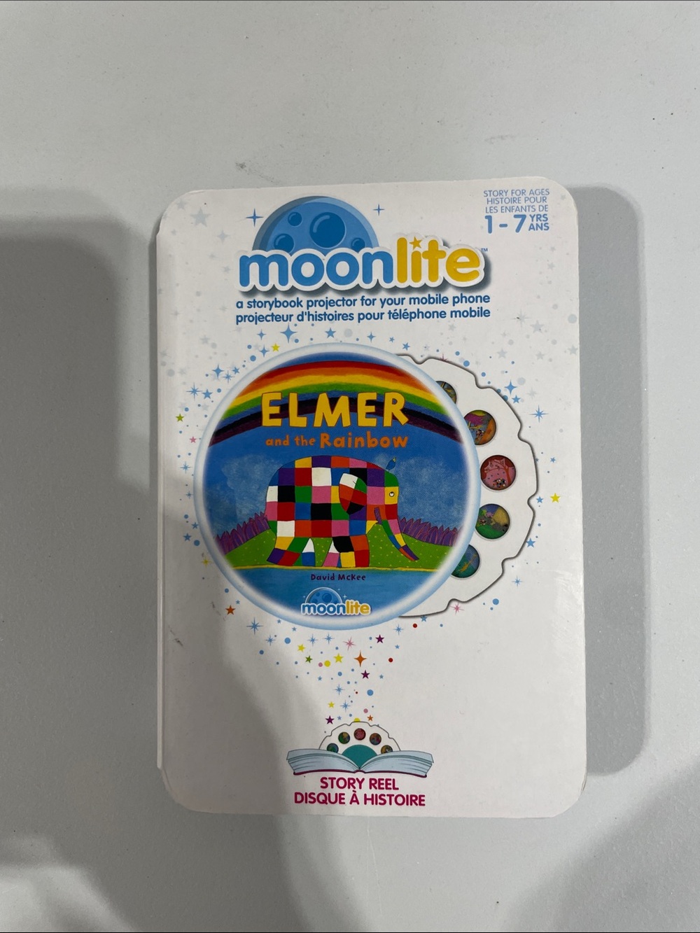 Moonlite Elmer and the Rainbow Story Reel - White with Multicolor